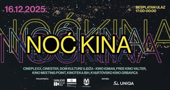Objavljen program za Noć kina: Saznajte koje filmove možete pogledati besplatno