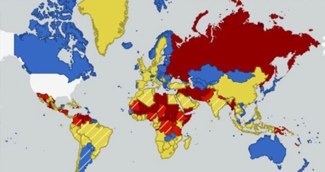 SAD objavile mapu rizičnih zemalja za 2026. godinu: Evo gdje su BiH i zemlje regiona