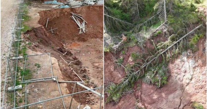 Jezivi prizori: Pogledajte kako džinovski krater guta šumu na Trebeviću
