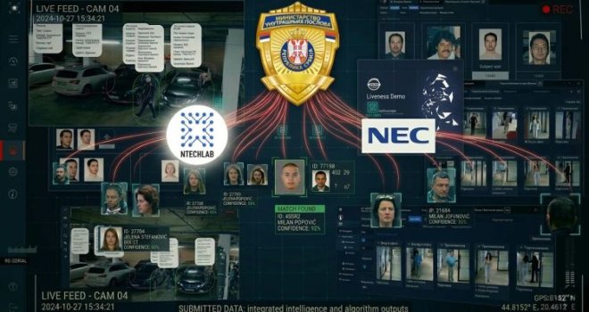 Policija posjeduje dva nova sistema za prepoznavanje lica: Prate građane i njihove društvene kontakte u realnom vremenu