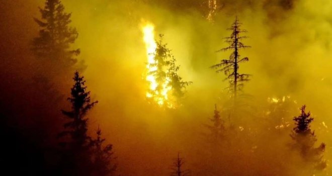 Haos na Trebeviću: Požar se opet rasplamsao, širi se prema tornju na vrhu planine, radnik hitno evakuisan...
