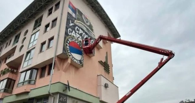 U Istočnom Sarajevu oslikavaju mural posvećen ratnom zločincu Ratku Mladiću